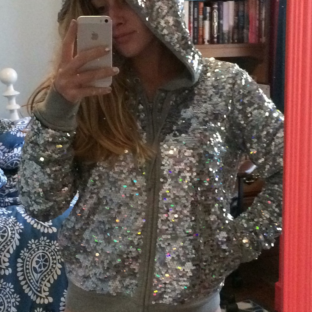 Victoria Secret Pink Sequin hoodie